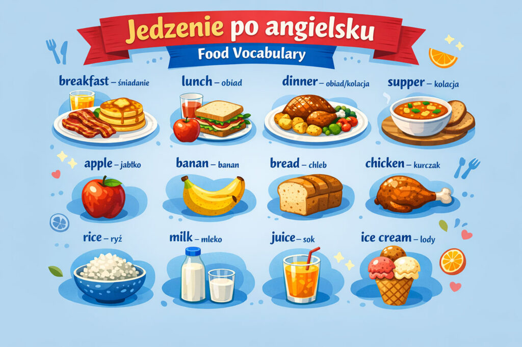 jedzenie po angielsku – słownictwo związane z jedzeniem i posiłkami