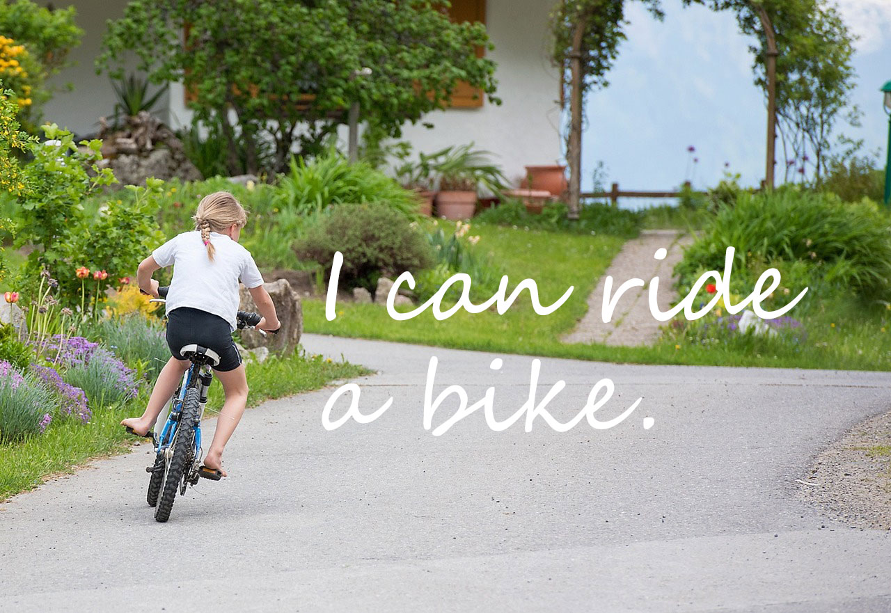 Can – przykład zdania I can ride a bike