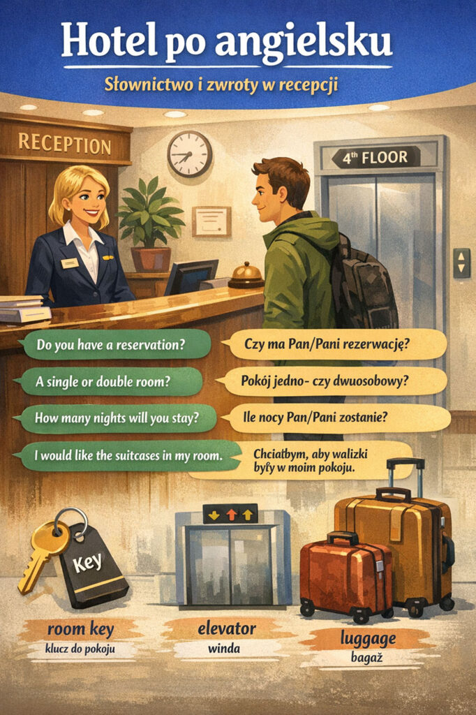 hotel po angielsku – zwroty w recepcji hotelowej po angielsku