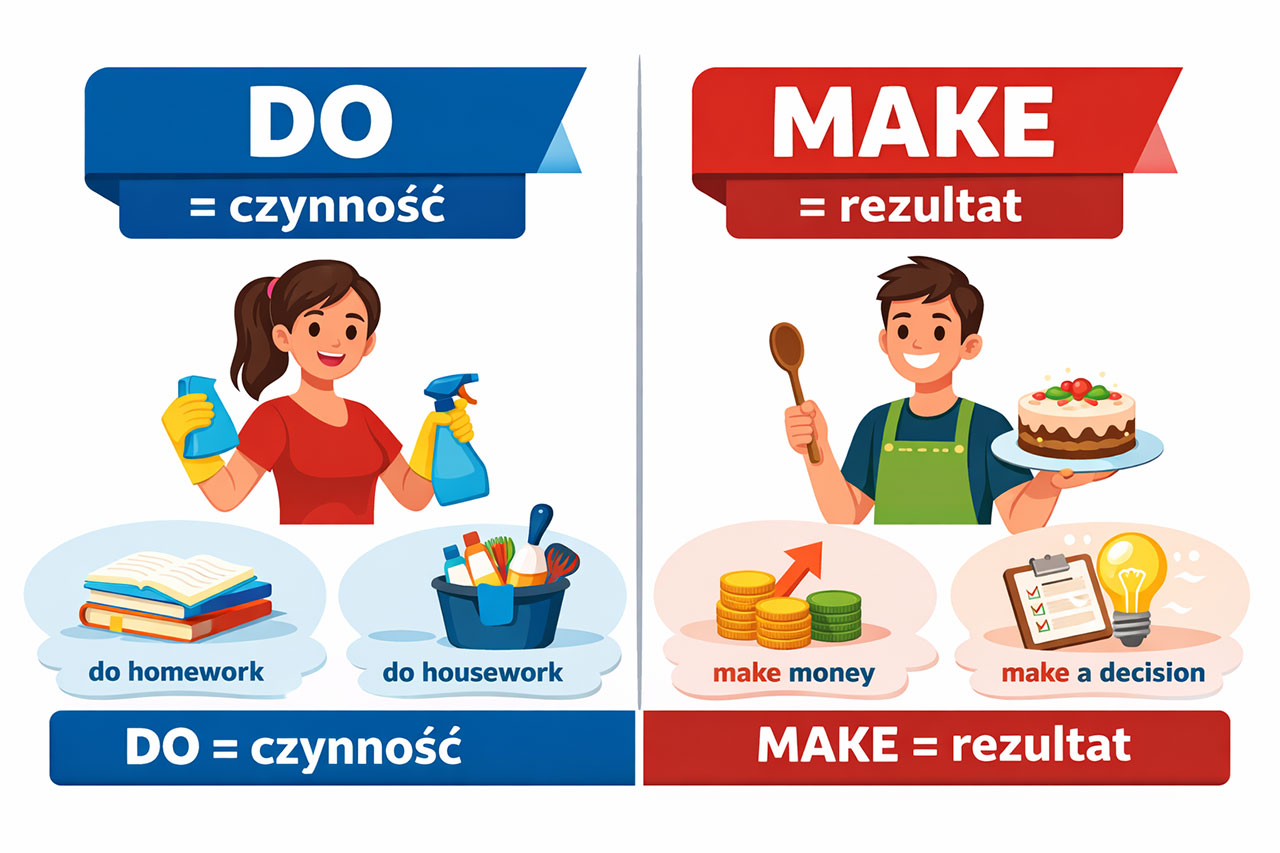 make vs do różnice przykłady użycia